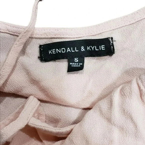 Kendall & Kylie Blush Pink Crepe Crop Cami Top S - Picture 4 of 4